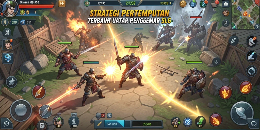 Tampilan gameplay menawan dari permainan SLG yang intens.
