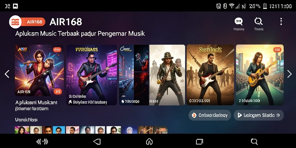 Tampilan screenshot AIR168 menampilkan gameplay interaktif musik yang seru.