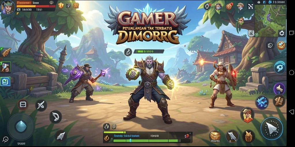 GAMERP dalam aksi: pertarungan seru di dunia MMORPG.