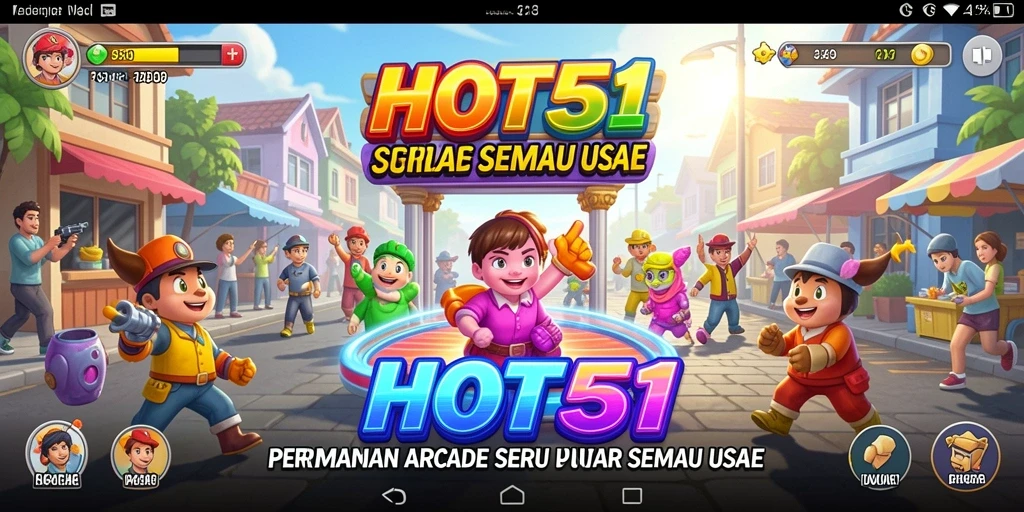 Screenshot HOT51 menampilkan aksi gameplay Arcade yang intens dan seru.