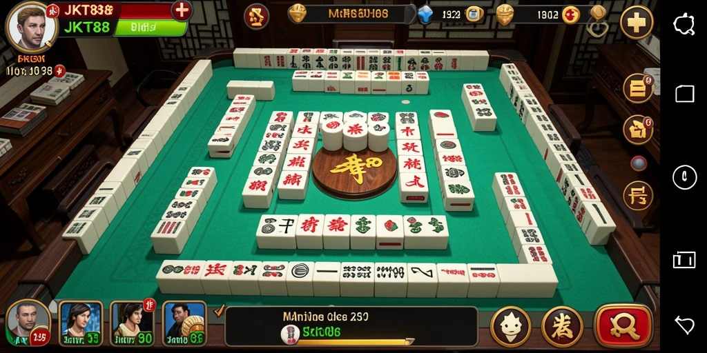 Tangkapan layar JKT88 menampilkan gameplay Mahjong yang menawan dan interaktif.