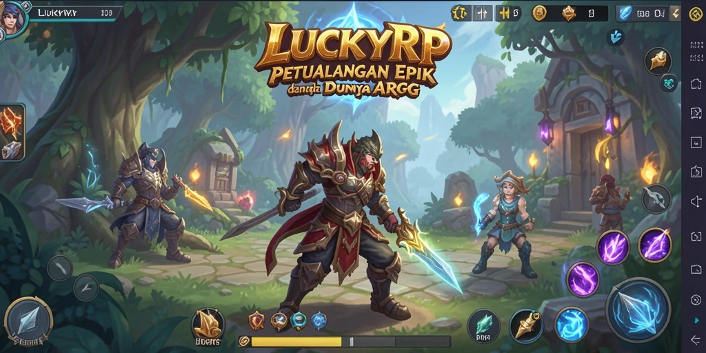 Screenshot LUCKYRP menampilkan aksi gameplay ARPG yang mendebarkan.
