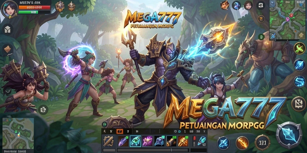 Tampilan gameplay epik MEGA777 di dunia MMORPG.