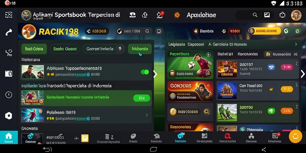 Tampilan menarik dari gameplay Sportsbook RACIK198.