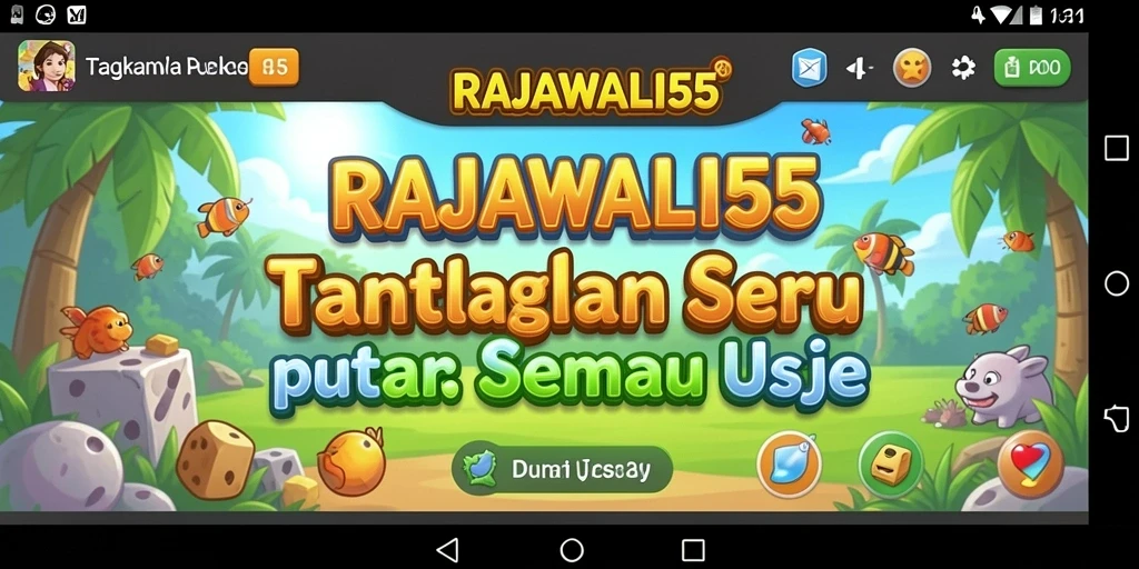 Tampilan gameplay seru di RAJAWALI55 dengan puzzle menarik.