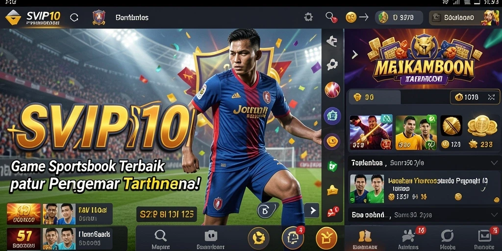 Screenshot SVIP10 menampilkan aksi taruhan olahraga yang menggembirakan.