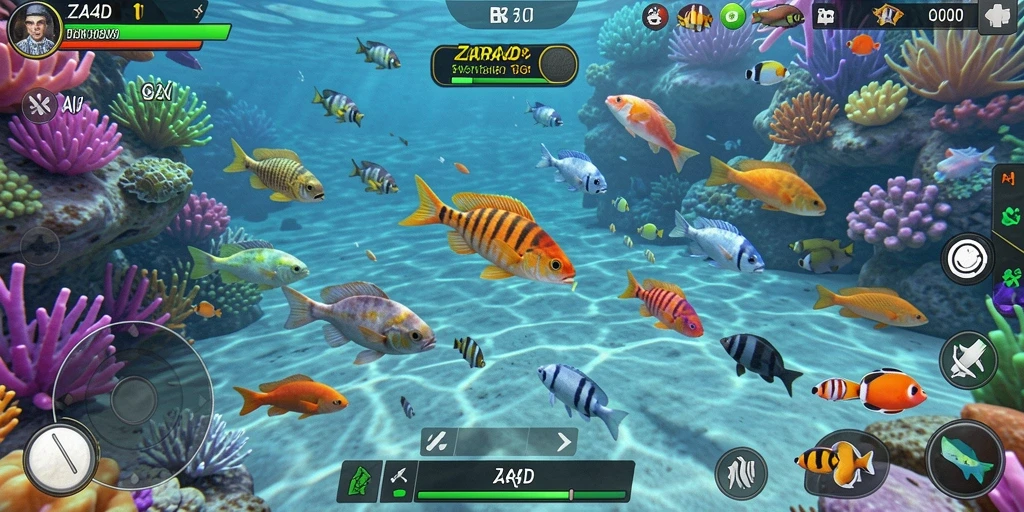 Tampilan seru gameplay Tembak Ikan di ZARA4D.